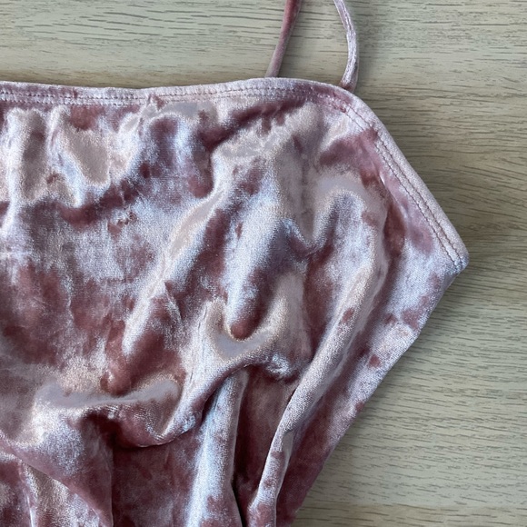 Pink Velvet Bodysuit - Picture 5 of 6
